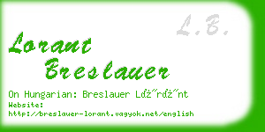 lorant breslauer business card